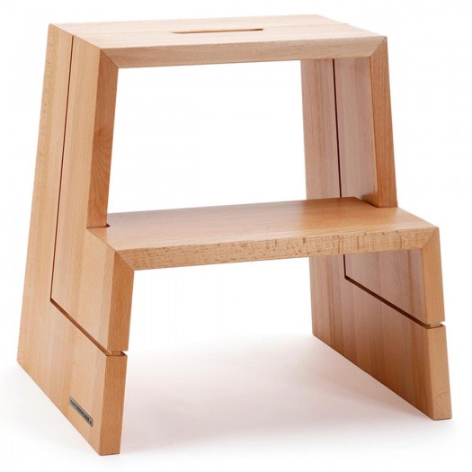 Design step stool solid wood beech natural-colored