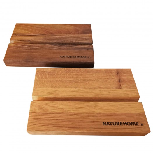 Tablet holder solid wood 19.5 x 12.5 x 2.5 cm