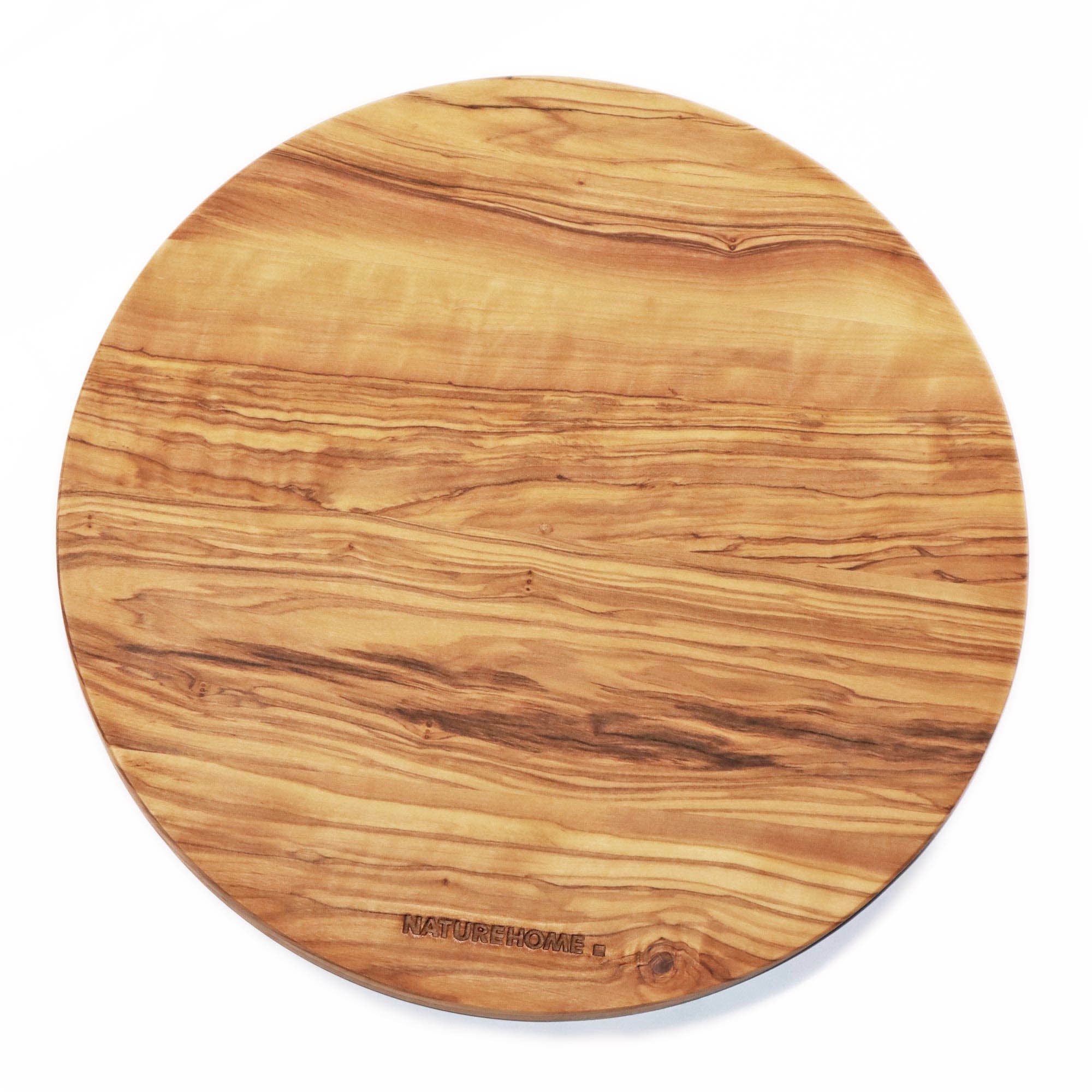 Round Olive Wood Cutting Kitchen Board, Round Wood Cutting Board