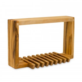 DESIGN soap tray olive wood, 14.5 x 6 x 9 cm