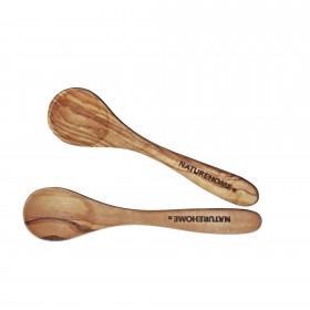 Olive Wood Egg Spoon in Set of 2
