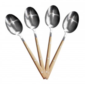 Design olive wood cutlery in the set: 4 tablespoons