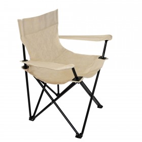 Folding chair / director's chair made of natural cotton with transport bag