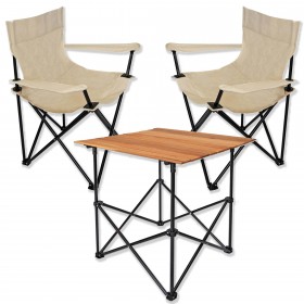 Camping furniture folding table and chairs