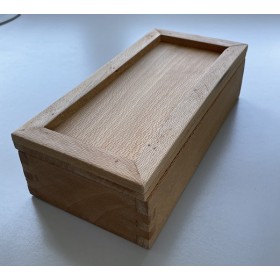 B-Ware Holzbox Buche mit Deckel, 25 x 12 x 7 cm 