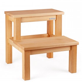 ECO step stool beech natural oiled, 40 x 40 x 40 cm