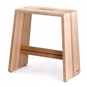 DESIGN stool, solid beech wood, natural, oiled