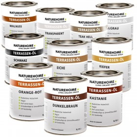 Terrace oil Wood oil for outdoor use 750 ml, various colours