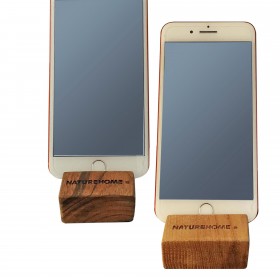 Cell phone holder wood 8 x 6 x 2.5 cm