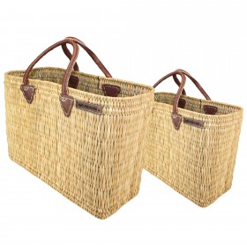 2-piece beach bags set of reeds