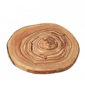 olive wood plate round wooden disc - Ø 17-22cm bark tree disc wooden board as a wedding decoration glass coaster breakfast board