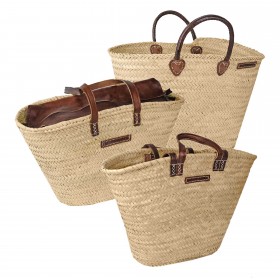 palm leaf beach bags different models 