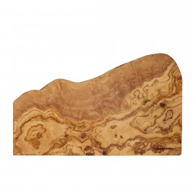 Cutting board olive wood with natural edge, rectangular, approx. 40 x 22 x 2 cm