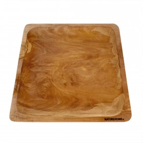 Small plate, olive wood, square 20cm 