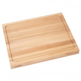 Cutting board with juice rin beech wood double-sided, 50 x 40 x 4 cm