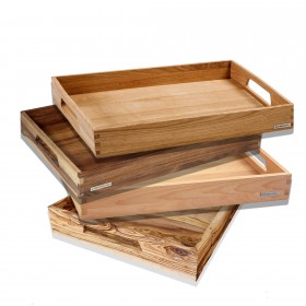 NH-B solid wood tray 50 x 35.5 x 7 cm, div. types of wood