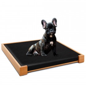 ALPHA design dog bed natural beech, 80 x 60 cm incl. mattress