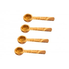 Set of 4 measuring spoons olive wood