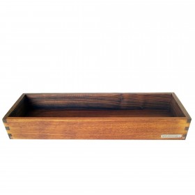 Candle tray walnut wood, 30 x 10 cm