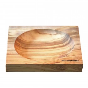 Herb Cutting Board Olive Wood big 24 x 24 x 3,5 (-1,5 cm)