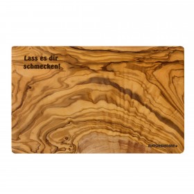 Engraved product: cutting board olive wood 40 x 22 cm with individual engraving
