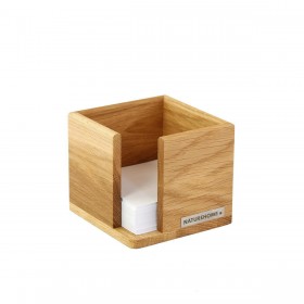 CLASSIC memo box oak wood, 11.5 x 11.5 x 9.5 cm