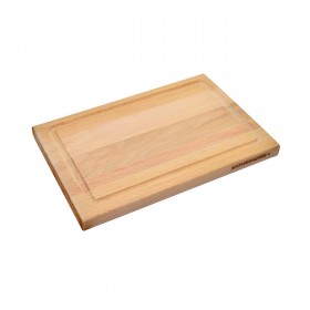 Cutting board with juice rim beech wood, 30 x 20 x 2 cm