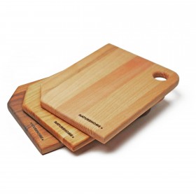 wooden chopping board solid wood with hole (eggholder) 26 x 20 cm