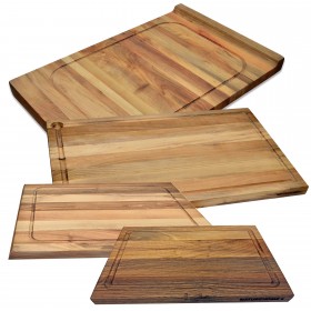 Cutting board with juice rin walnut, div. sizes