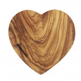 Cutting board heart shaped olive wood, 17-20 cm