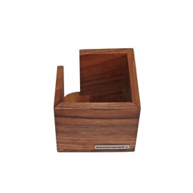 CLASSIC memo box walnut wood, 11.5 x 11.5 x 9,5 cm