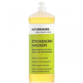 Organic hand soap with a fresh lemongrass scent 1 Liter