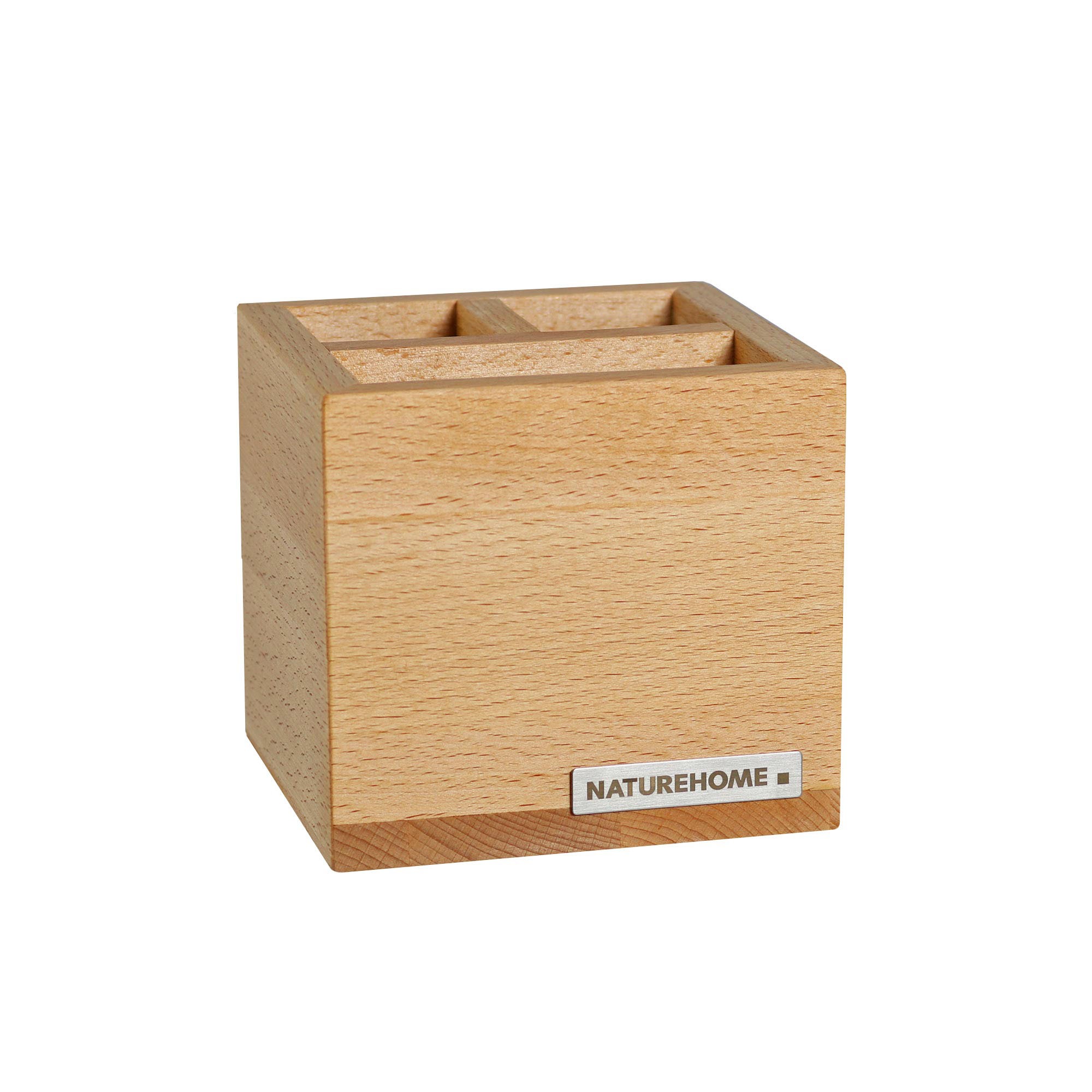 Stiftebox Aufbewahrungsbox Pinselbox Stifteköcher aus Holz für Büro und Hause 