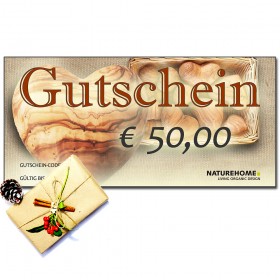 Geschenk-Gutschein, Wert: 50 EUR