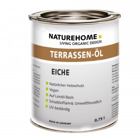 Terrassen-Öl Holzöl für Außenbereich verschiedene Farben 0,75 l Eiche