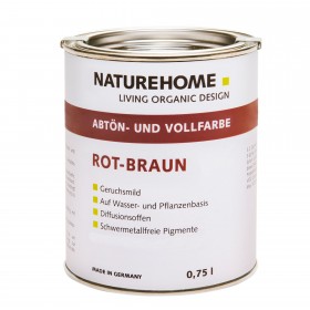 Abtön- und Volltonfarbe Rot-Braun, 750 ml