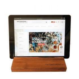 Tablet-Halter Nussbaum Holz 19,5 x 12,5 x 2,5 cm
